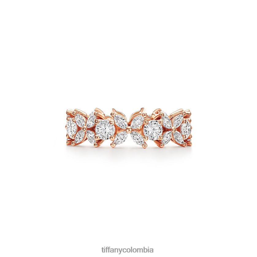 Tiffany anillo de banda de diamantes alternos unisexo 2J40B81633 joyas