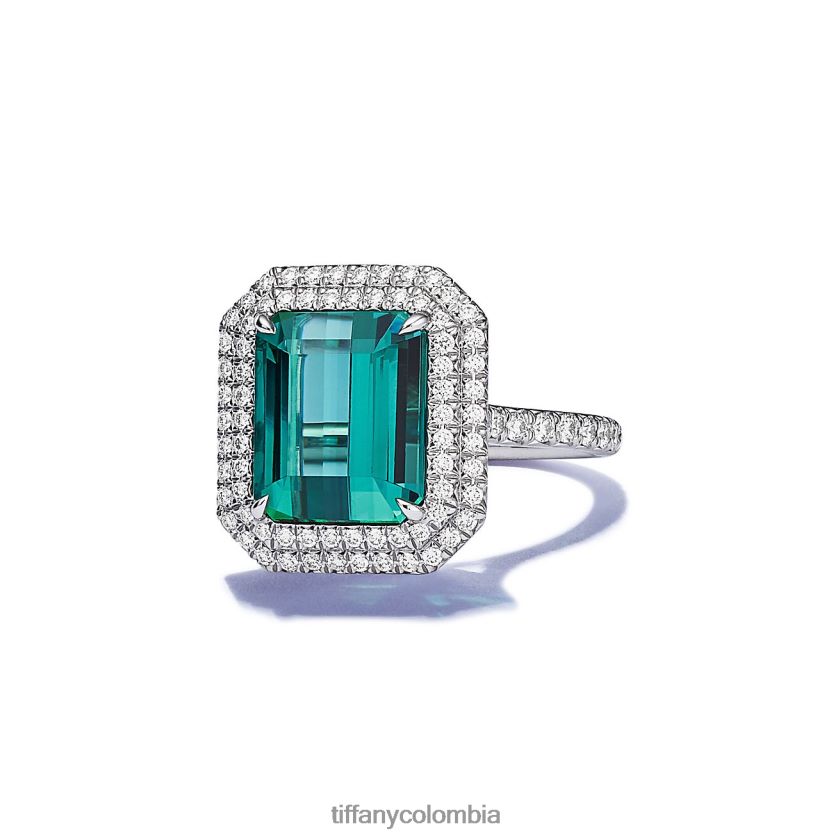 Tiffany anillo de turmalina verde unisexo 2J40B81729 joyas en platino - Haga un click en la imagen para cerrar