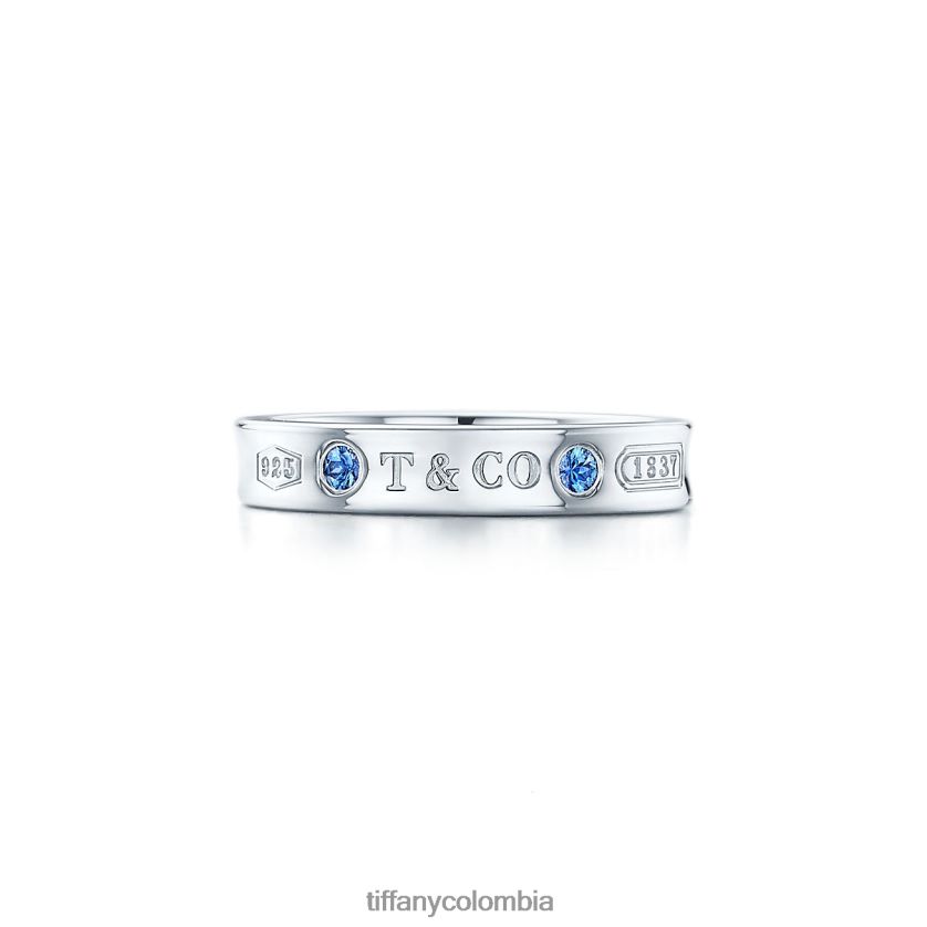 Tiffany anillo unisexo 2J40B81483 joyas en plata con zafiros, estrecho - Haga un click en la imagen para cerrar