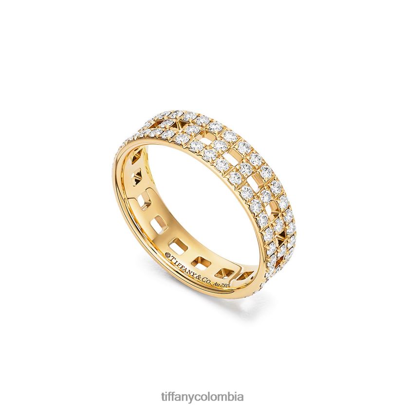 Tiffany verdadero anillo ancho unisexo 2J40B81452 joyas