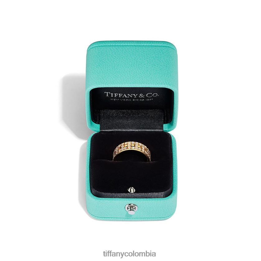 Tiffany verdadero anillo ancho unisexo 2J40B81452 joyas