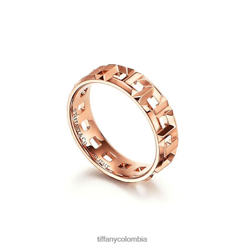 Tiffany verdadero anillo ancho unisexo 2J40B81738 joyas