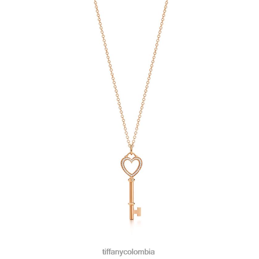 Tiffany Charm y cadena con llave en forma de corazón y diamantes unisexo 2J40B8677 joyas - Haga un click en la imagen para cerrar