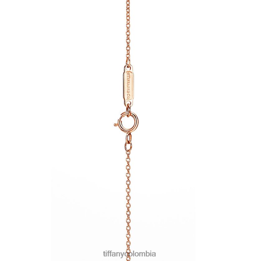 Tiffany Colgante con forma de círculo de enredadera de diamantes en oro rosa de 18 k unisexo 2J40B8409 joyas