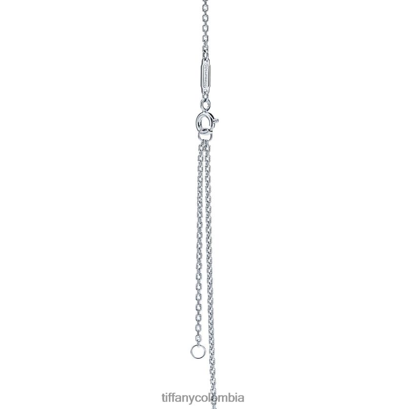 Tiffany Colgante de eslabones de perlas de agua dulce en plata de ley, 16-18" unisexo 2J40B859 joyas