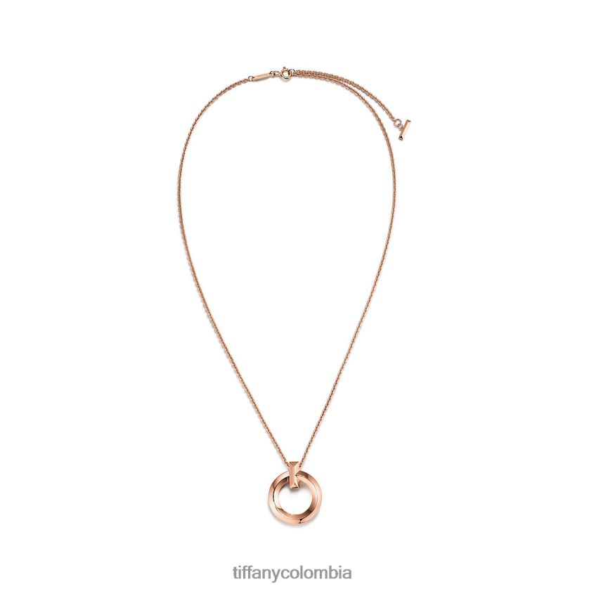 Tiffany colgante circular t1 unisexo 2J40B8134 joyas en oro rosa, pequeño