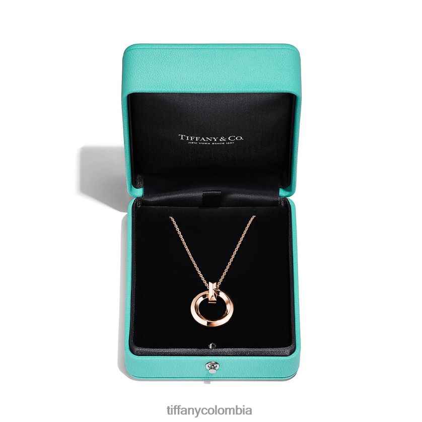 Tiffany colgante circular t1 unisexo 2J40B8134 joyas en oro rosa, pequeño