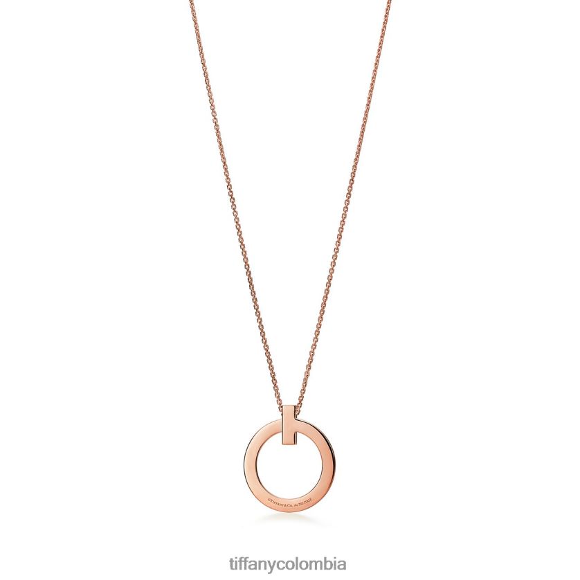 Tiffany colgante circular t1 unisexo 2J40B820 joyas en oro rosa, grande