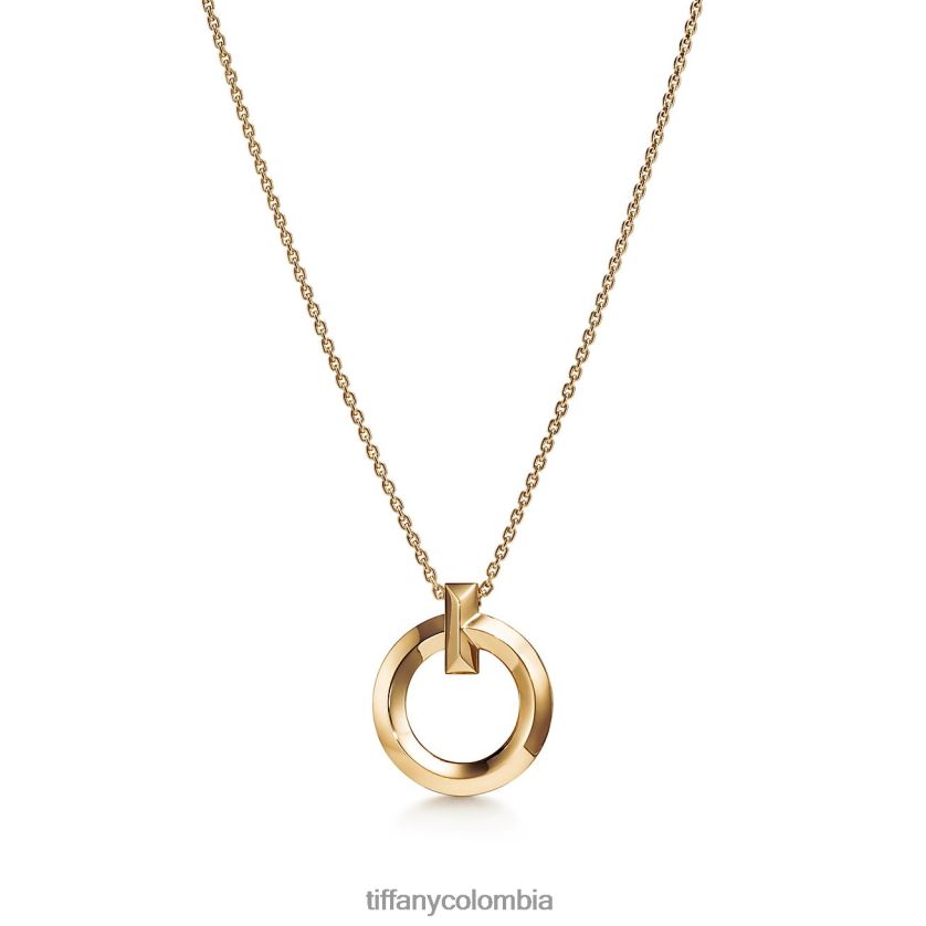 Tiffany colgante circular t1 unisexo 2J40B83 joyas en oro amarillo, pequeño