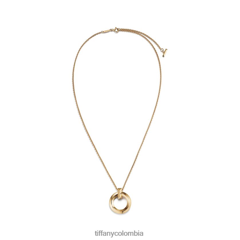 Tiffany colgante circular t1 unisexo 2J40B83 joyas en oro amarillo, pequeño