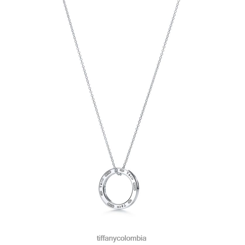 Tiffany colgante circular unisexo 2J40B8172 joyas en plata, mediano