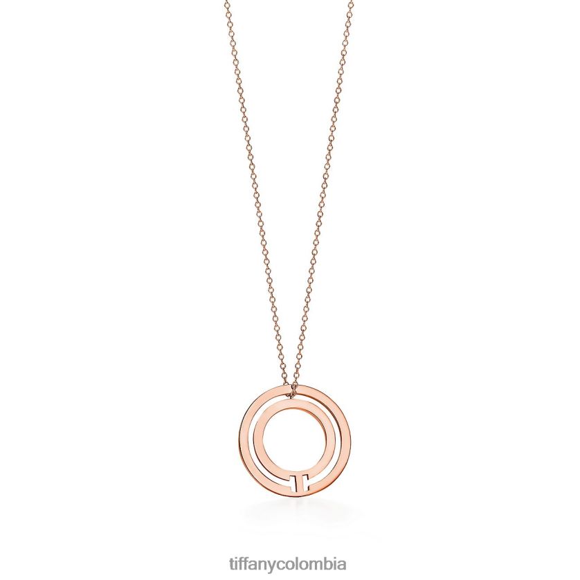 Tiffany colgante circular unisexo 2J40B8328 joyas en oro rosa de 18k