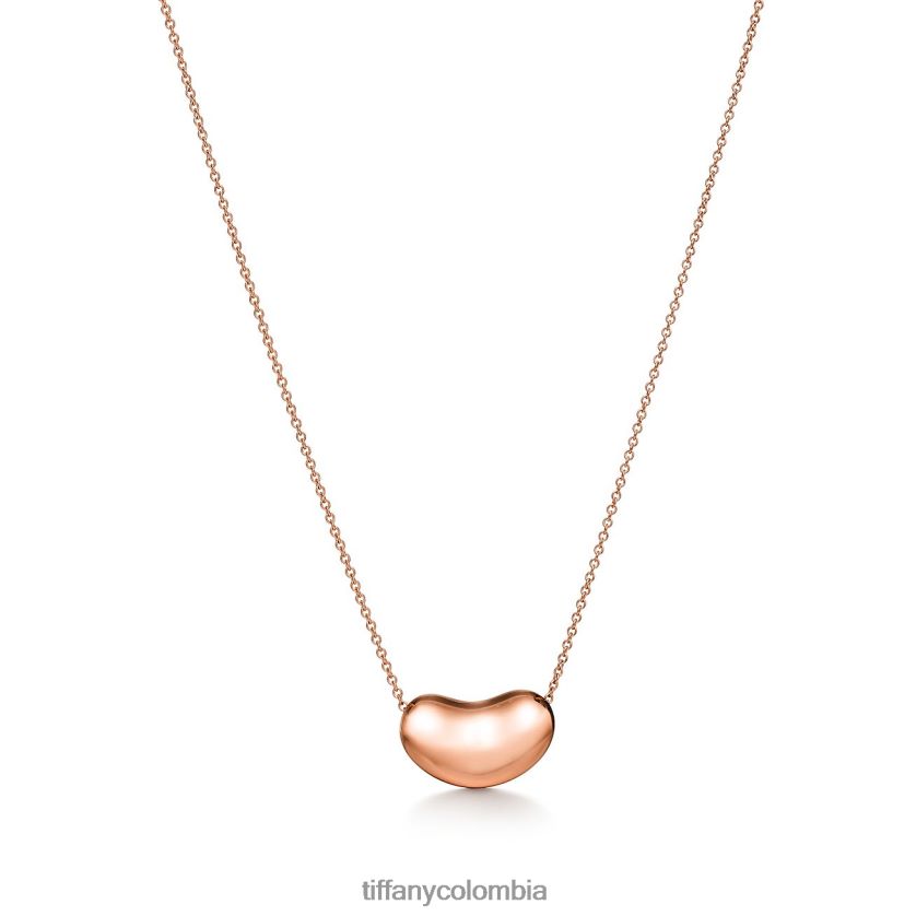 Tiffany colgante con diseño de frijol unisexo 2J40B8213 joyas en oro rosa, 18 mm