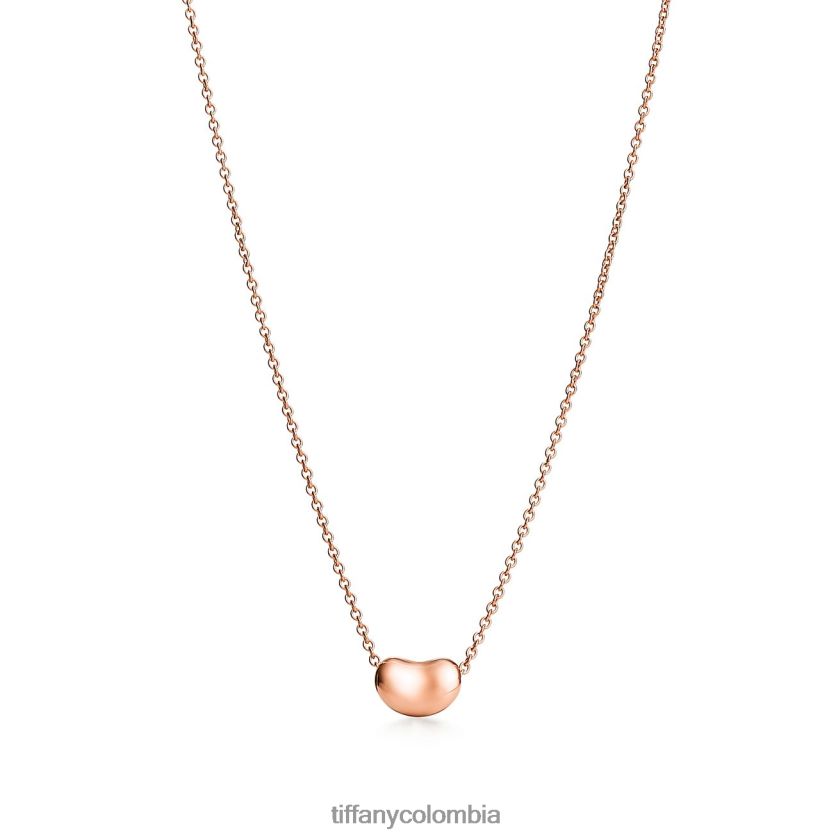 Tiffany colgante con diseño de frijol unisexo 2J40B8220 joyas en oro rosa, 6,5 mm