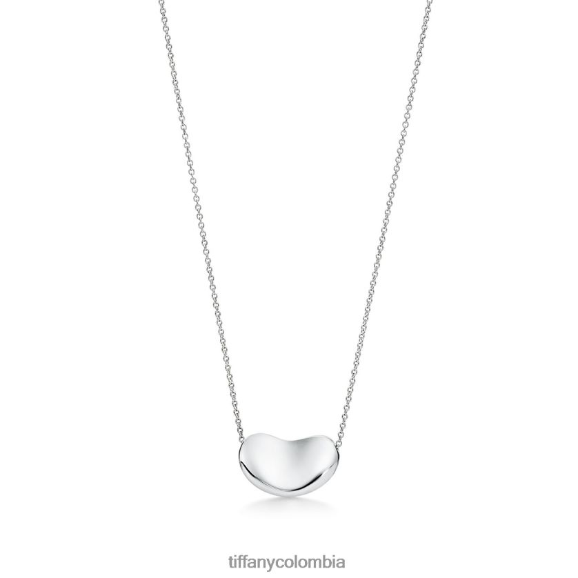 Tiffany colgante con diseño de frijol unisexo 2J40B895 joyas en plata de primera ley, 18 mm