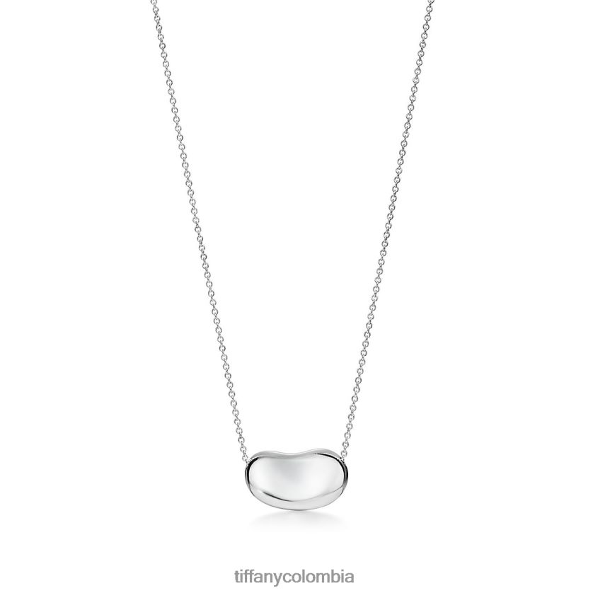 Tiffany colgante con diseño de frijol unisexo 2J40B895 joyas en plata de primera ley, 18 mm