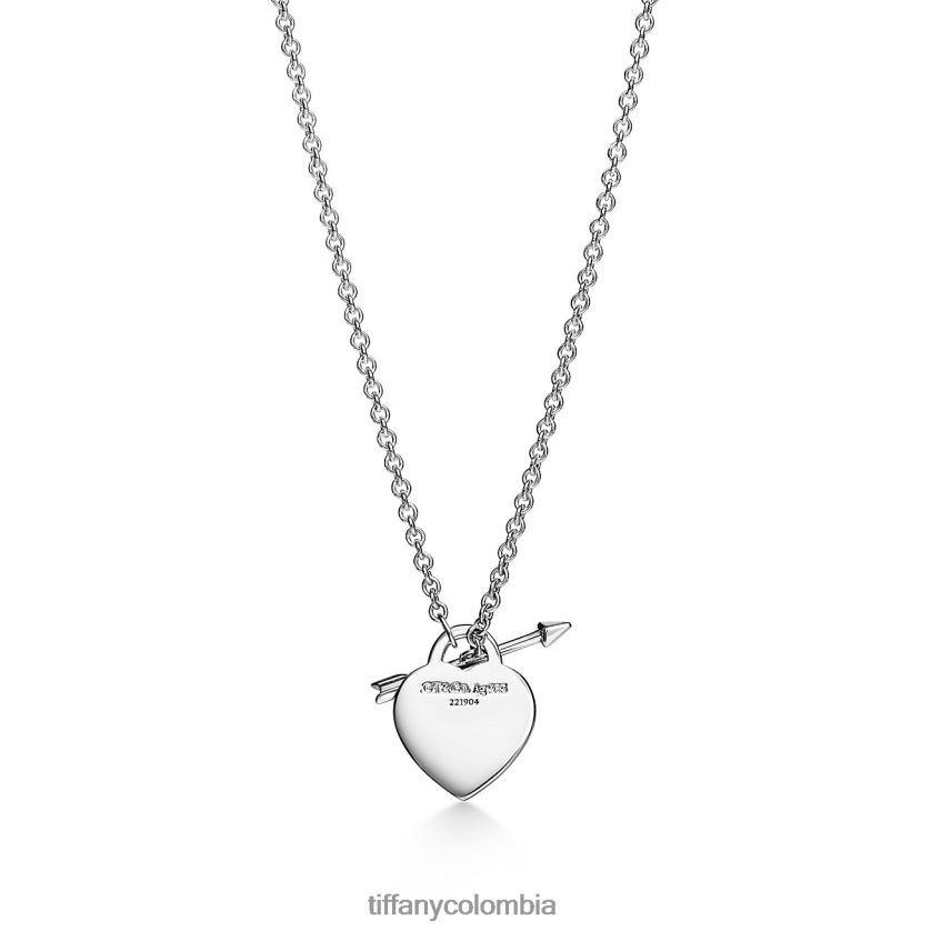 Tiffany colgante con etiqueta de corazón enamorado unisexo 2J40B8193 joyas en plata, pequeño