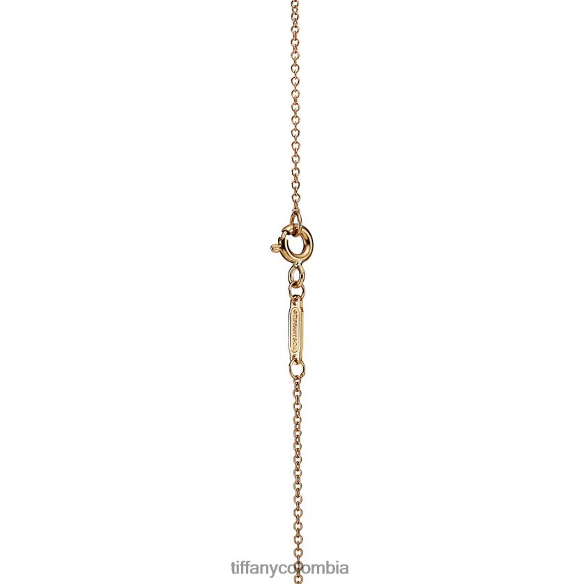 Tiffany colgante con etiqueta de doble corazón unisexo 2J40B892 joyas en oro amarillo, mini