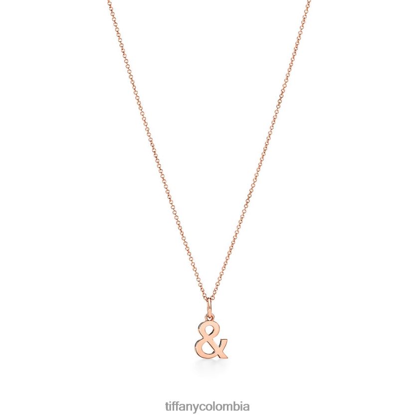 Tiffany colgante con signo comercial en oro rosa de 18 k unisexo 2J40B8407 joyas