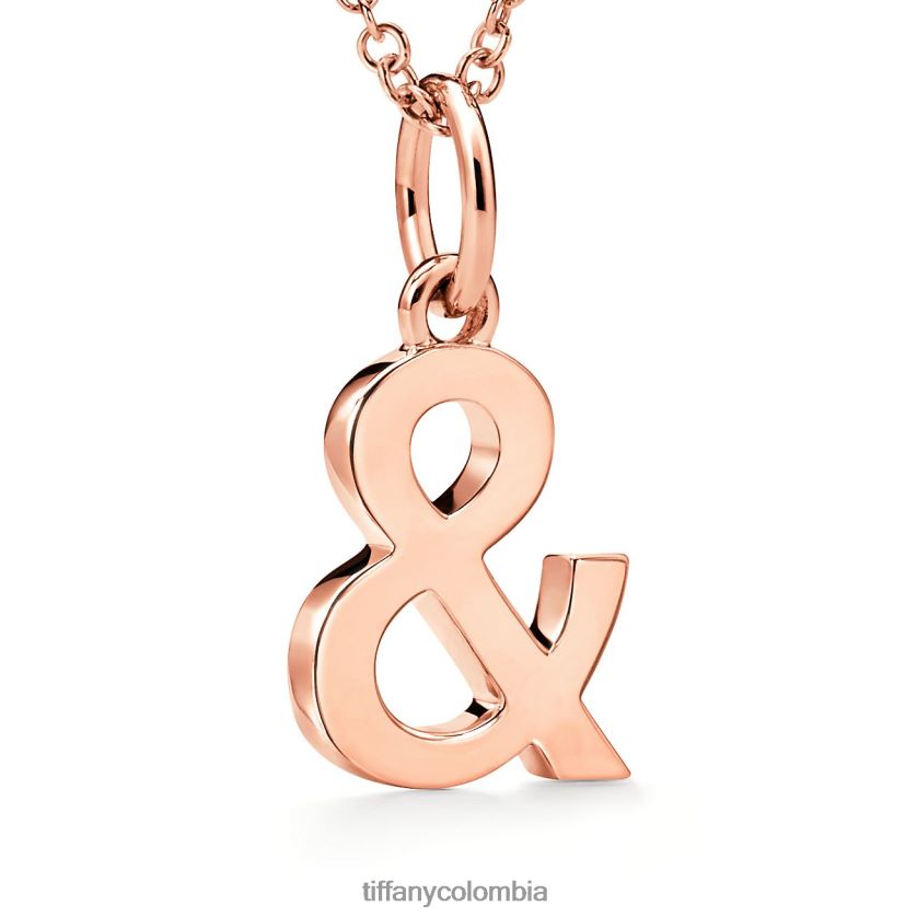 Tiffany colgante con signo comercial en oro rosa de 18 k unisexo 2J40B8407 joyas