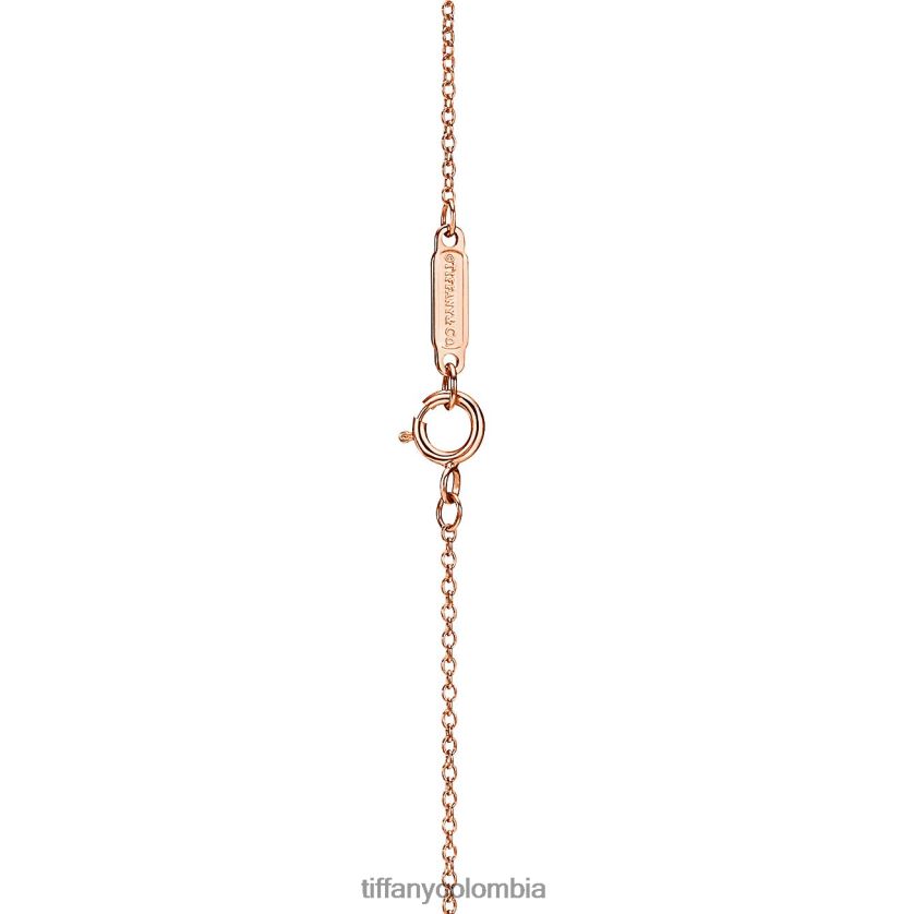 Tiffany colgante de círculo de vid de diamantes unisexo 2J40B8252 joyas en oro rosa de 18k