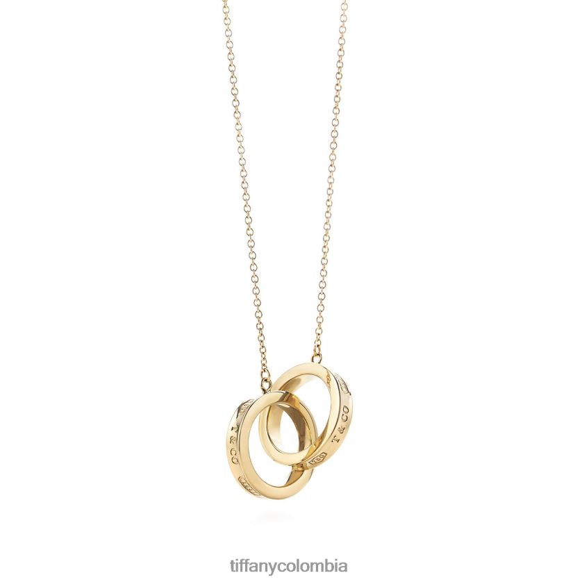 Tiffany colgante de círculos entrelazados unisexo 2J40B8112 joyas en oro amarillo, pequeño