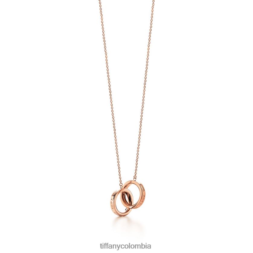 Tiffany colgante de círculos entrelazados unisexo 2J40B8170 joyas en oro rosa, pequeño