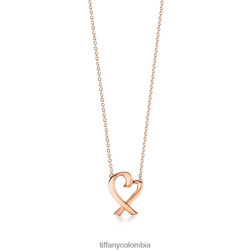 Tiffany colgante de corazón amoroso unisexo 2J40B8233 joyas