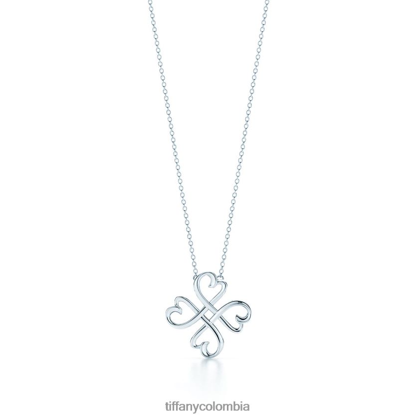 Tiffany colgante de corazón amoroso unisexo 2J40B8434 joyas