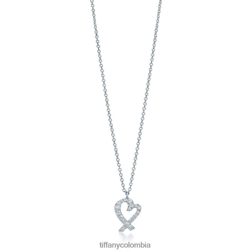 Tiffany colgante de corazón amoroso unisexo 2J40B8557 joyas