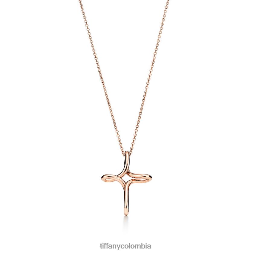 Tiffany colgante de cruz infinita unisexo 2J40B8262 joyas