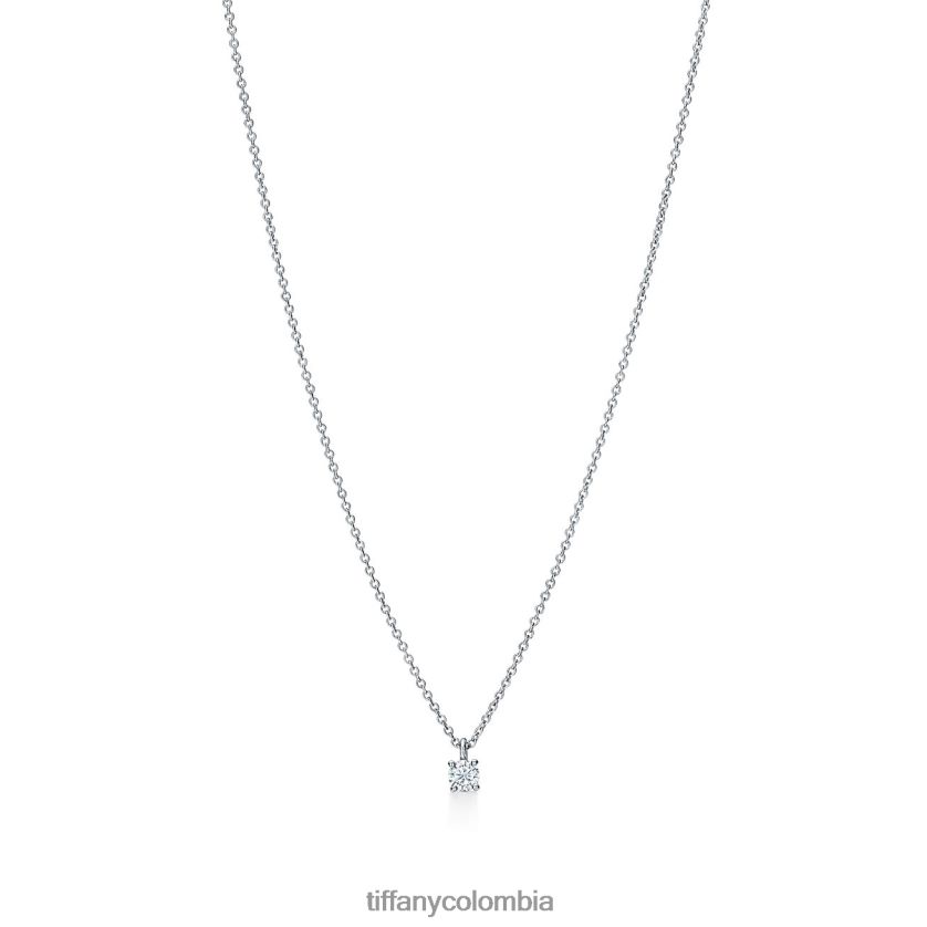 Tiffany colgante de diamante solitario unisexo 2J40B825 joyas en platino