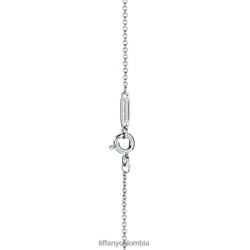 Tiffany colgante de diamantes unisexo 2J40B8324 joyas en oro blanco de 18k con un diamante baguette