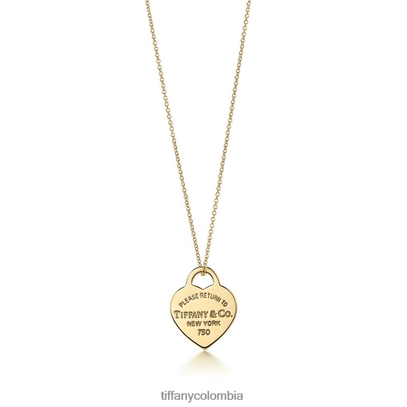 Tiffany colgante de etiqueta de corazón unisexo 2J40B8221 joyas