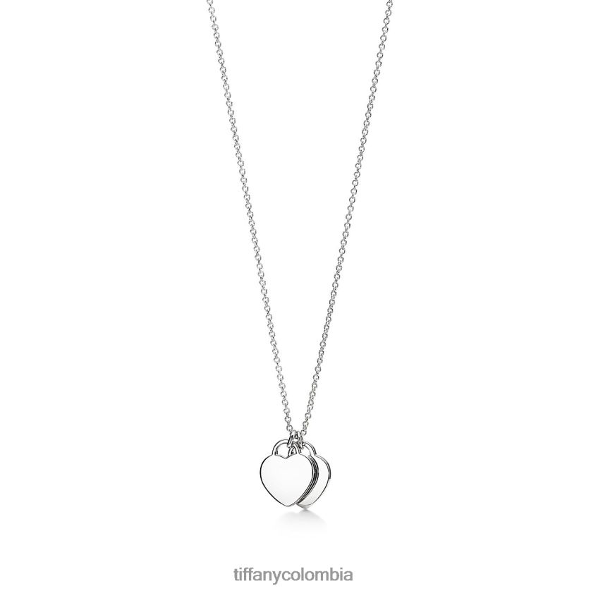 Tiffany colgante de etiqueta de corazón unisexo 2J40B8266 joyas en plata de primera ley con un diamante, mini