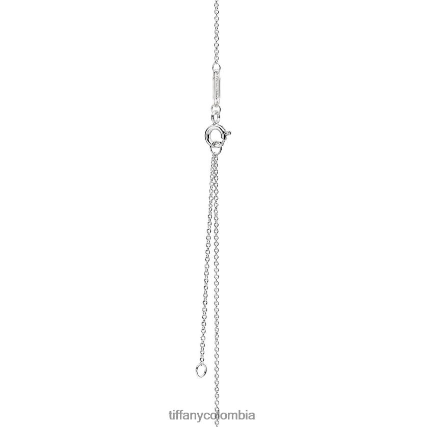 Tiffany colgante de etiqueta de corazón unisexo 2J40B8266 joyas en plata de primera ley con un diamante, mini