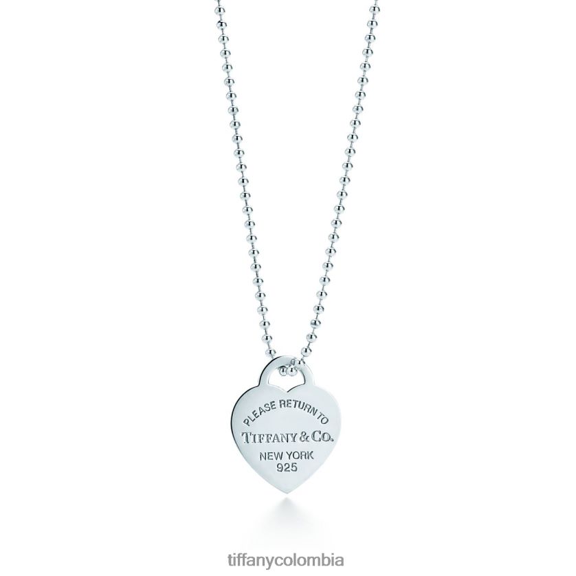 Tiffany colgante de etiqueta de corazón unisexo 2J40B8506 joyas