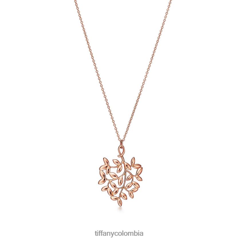 Tiffany colgante de hoja de olivo unisexo 2J40B8205 joyas