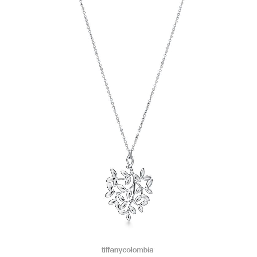 Tiffany colgante de hoja de olivo unisexo 2J40B8235 joyas