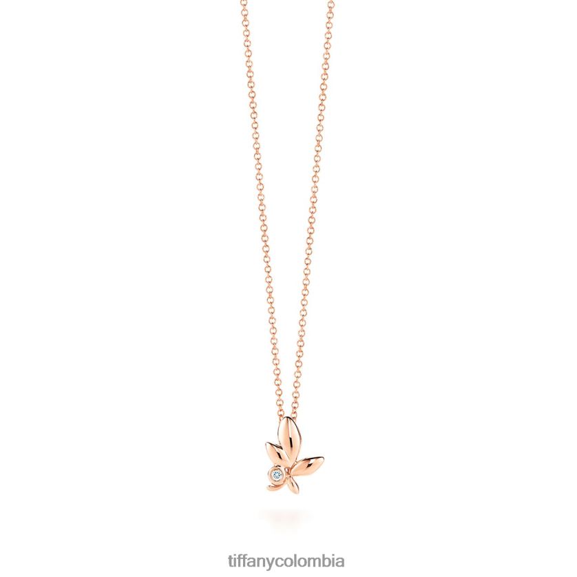 Tiffany colgante de hoja de olivo unisexo 2J40B8351 joyas