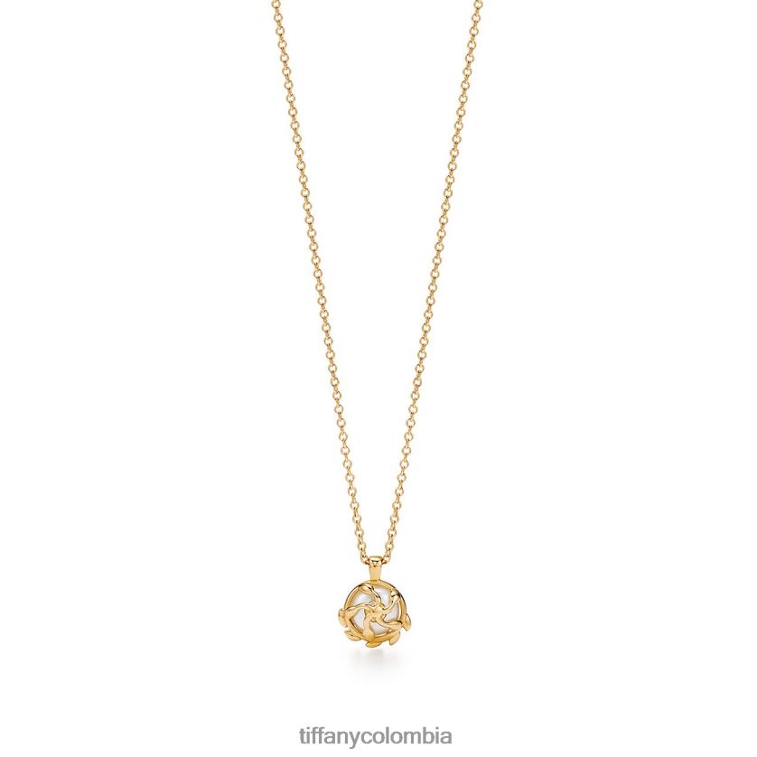 Tiffany colgante de hoja de olivo unisexo 2J40B841 joyas