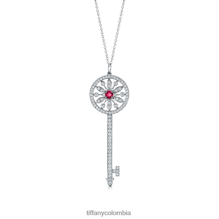 Tiffany colgante de llave estrella redonda unisexo 2J40B8614 joyas