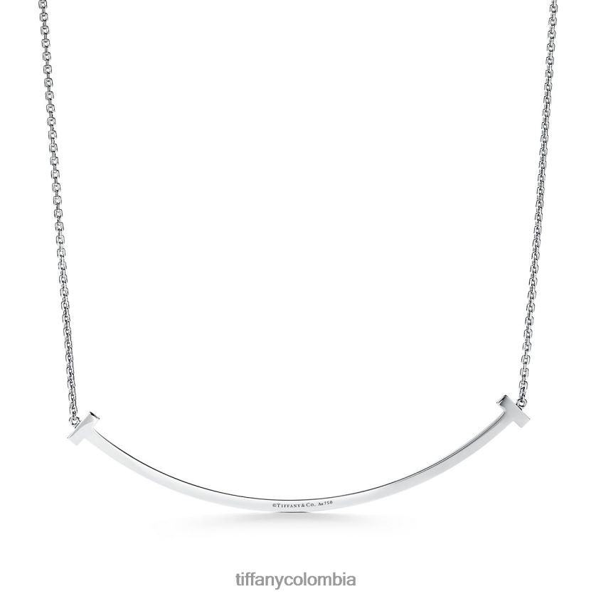 Tiffany colgante de sonrisa extra grande en oro blanco de 18 k unisexo 2J40B8473 joyas