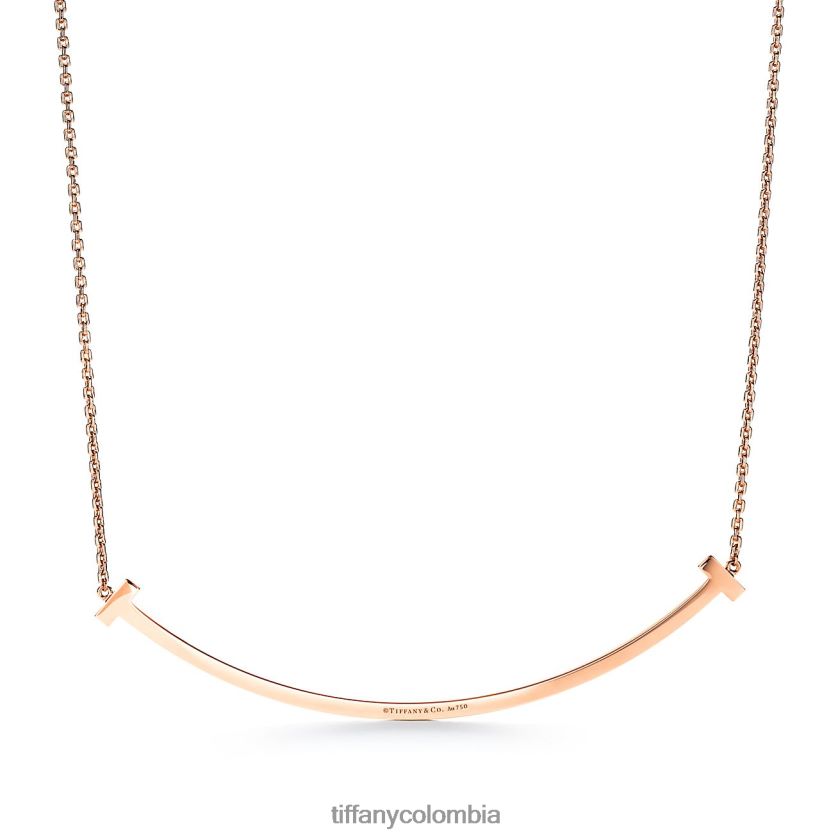 Tiffany colgante de sonrisa extra grande en oro rosa de 18k unisexo 2J40B8472 joyas