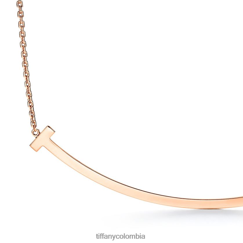 Tiffany colgante de sonrisa extra grande en oro rosa de 18k unisexo 2J40B8472 joyas