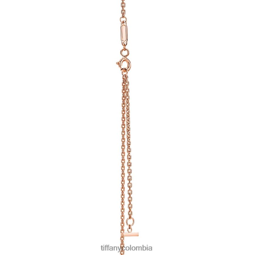 Tiffany colgante de sonrisa extra grande en oro rosa de 18k unisexo 2J40B8472 joyas