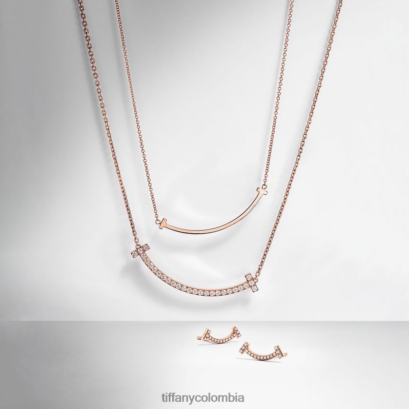 Tiffany colgante de sonrisa unisexo 2J40B855 joyas en oro rosa, pequeño