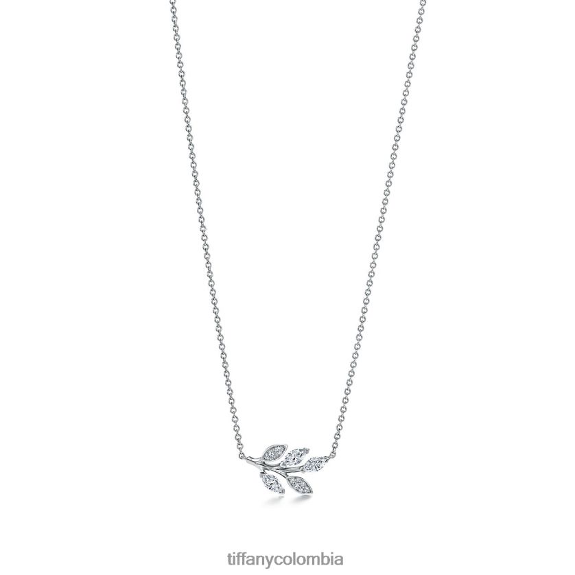 Tiffany colgante de vid de diamantes en platino unisexo 2J40B8106 joyas