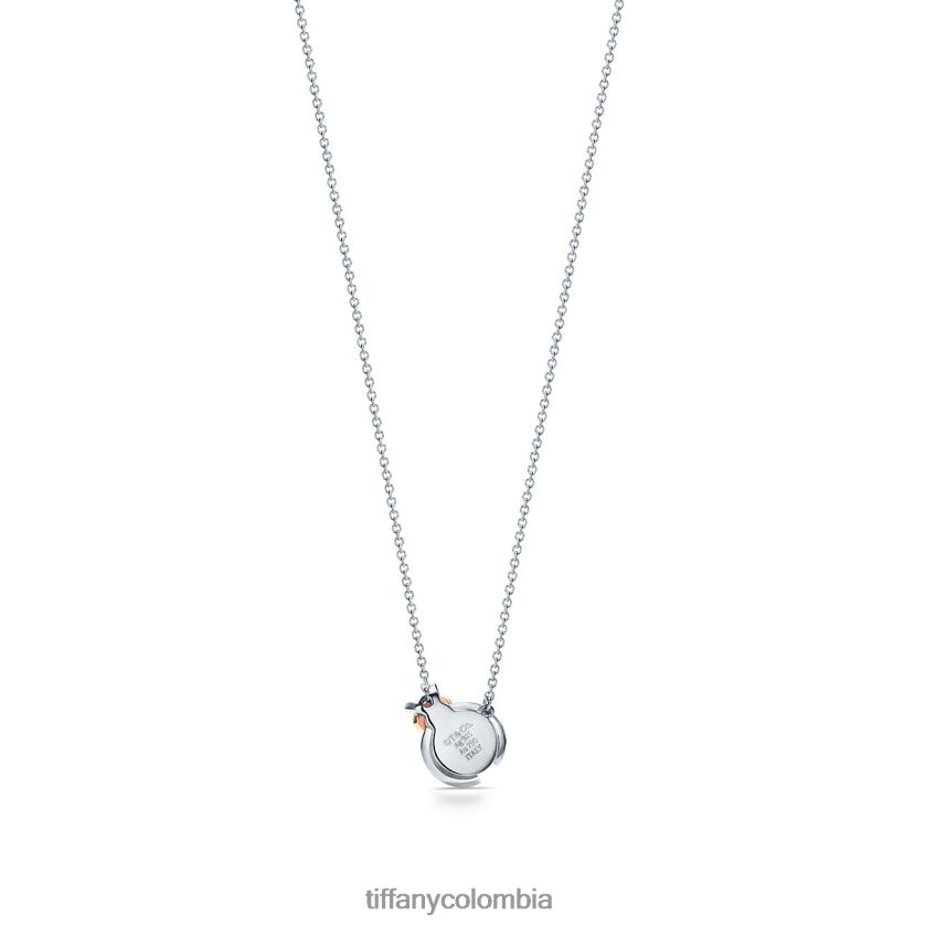 Tiffany colgante mariquita en plata de primera ley y oro de 18k unisexo 2J40B8502 joyas