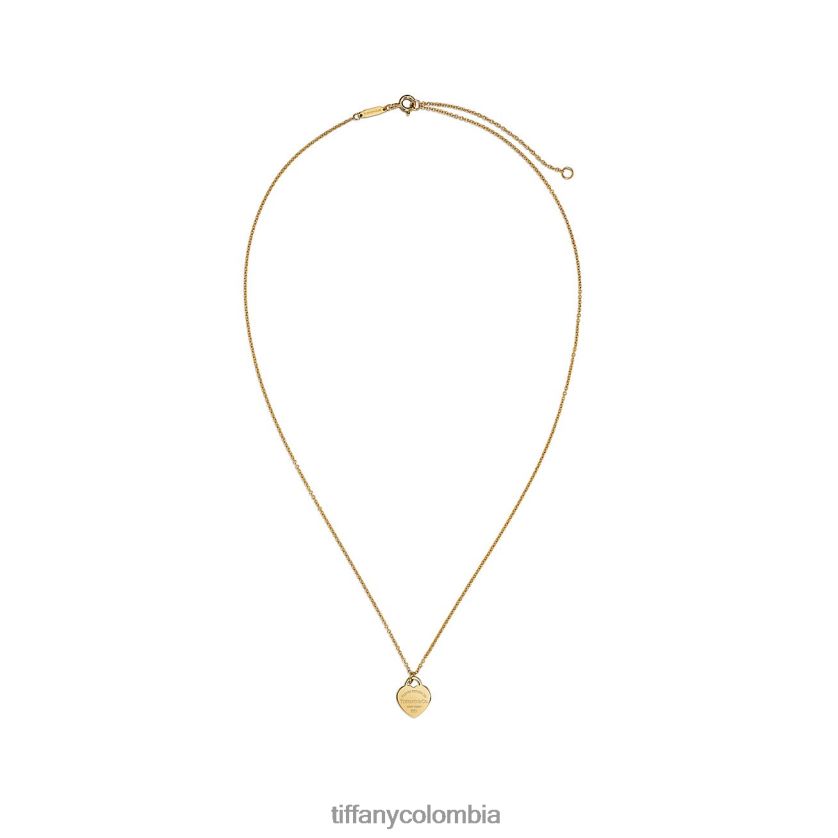 Tiffany colgante mini con etiqueta de corazón unisexo 2J40B839 joyas en oro amarillo